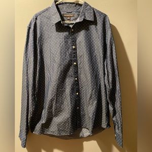 Micheal Kors Button Up Long Sleeve Blue